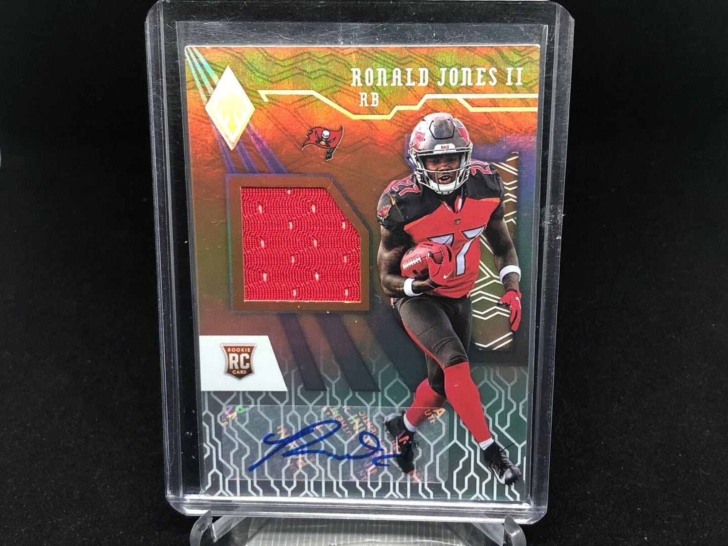 RONALD JONES II 2018 PANINI PHOENIX COPPER JERSEY AUTO RC #D /199