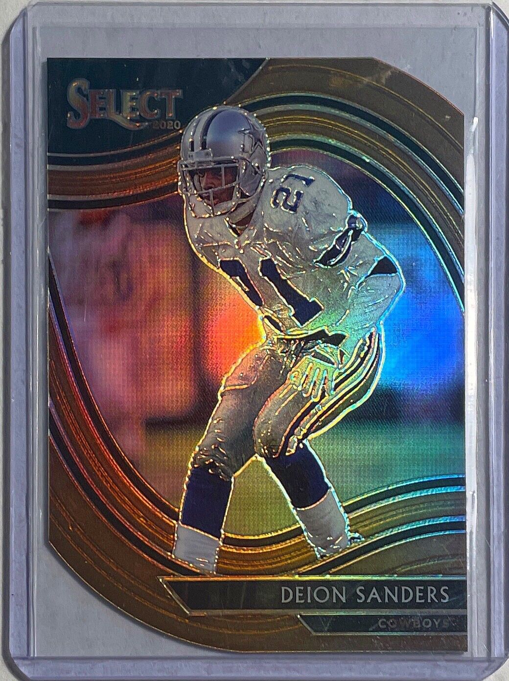 DEION SANDERS 2020 PANINI SELECT FIELD LEVEL DIE-CUT BRONZE PRIZM #D 233/355