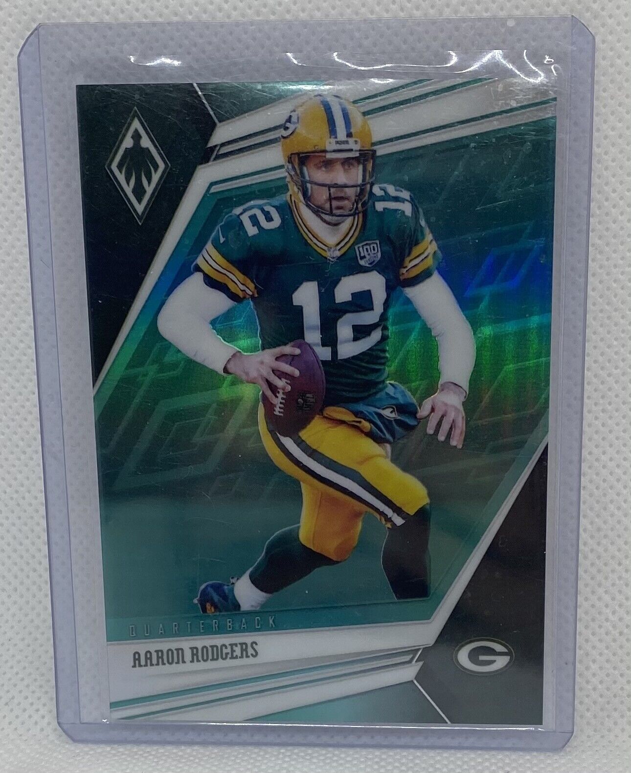 AARON RODGERS 2019 PANINI PHOENIX GREEN PRIZM #D 13/25
