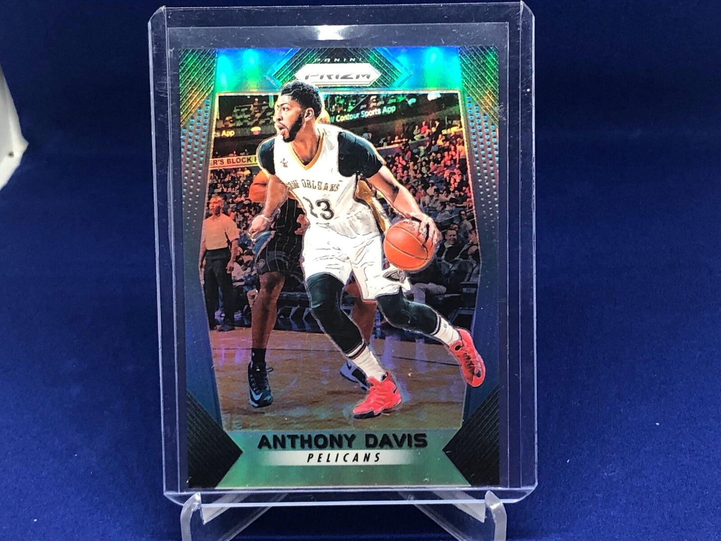 ANTHONY DAVIS 2017-18 PANINI PRIZM BLUE PRIZMS #D 139/199