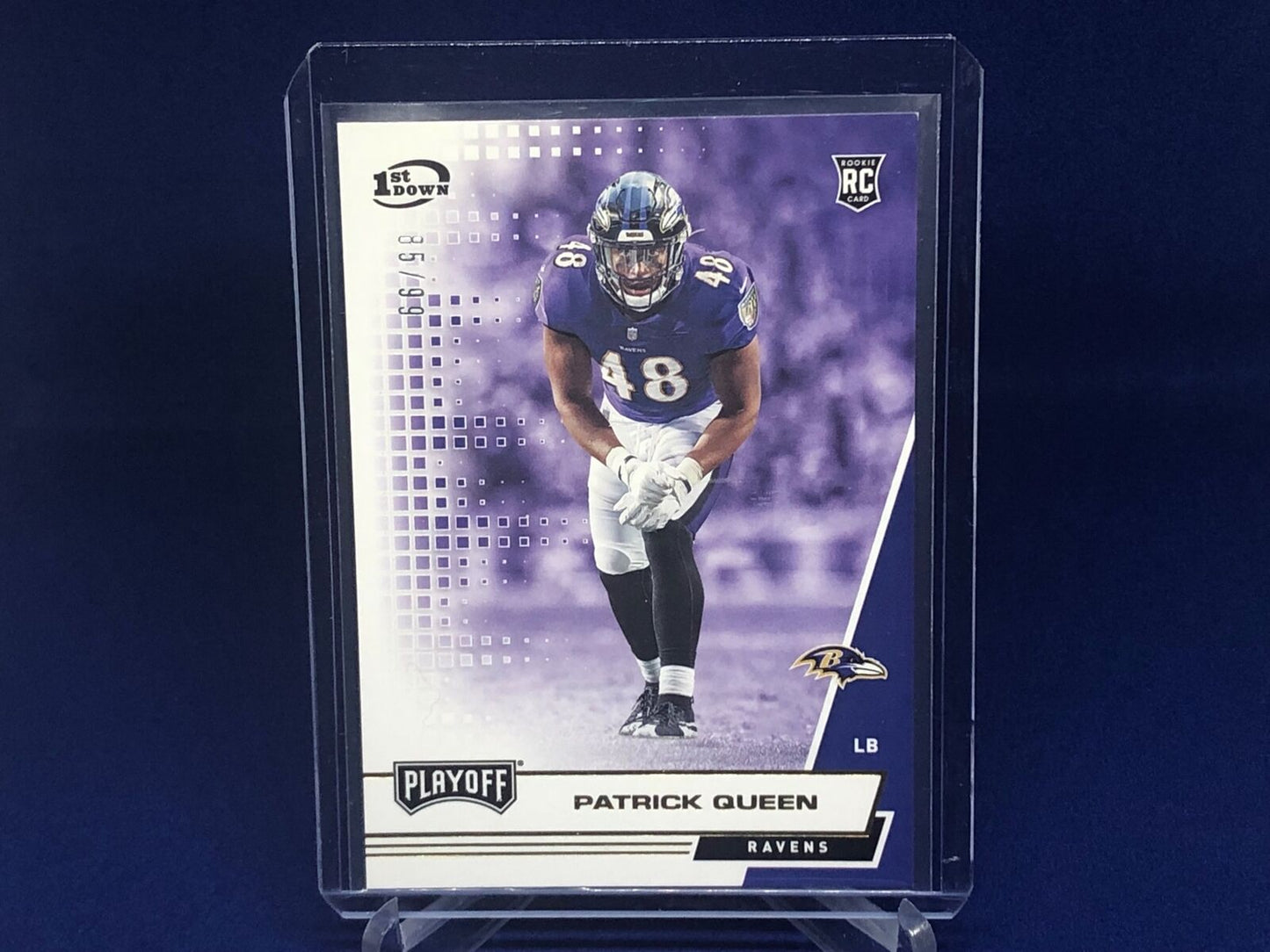 PATRICK QUEEN 2020 PANINI PLAYOFF 1ST DOWN RC ROOKIE #D 85/99
