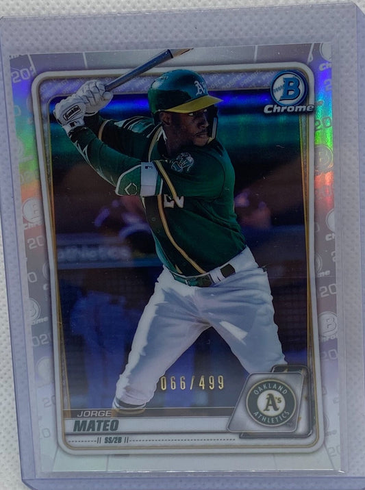 JORGE MATEO 2020 TOPPS BOWMAN CHROME PROSPECT REFRACTOR #D 066/499