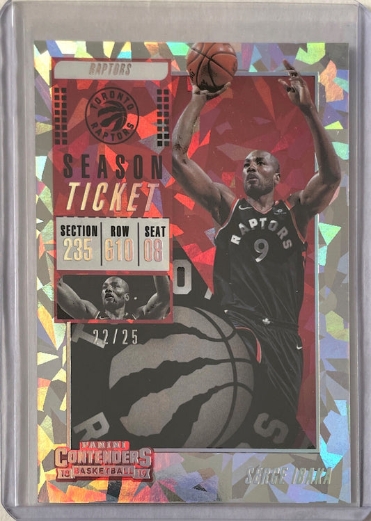 SERGE IBAKA 2018-19 PANINI CONTENDERS SEASON TICKET CRACKED ICE #D 22/25