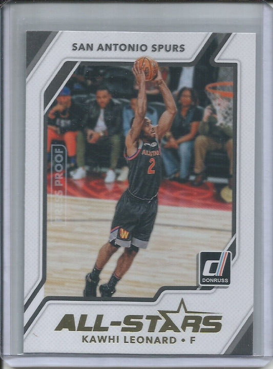 KAWHI LEONARD 2017-18 DONRUSS ALL-STARS PRESS PROOF #4