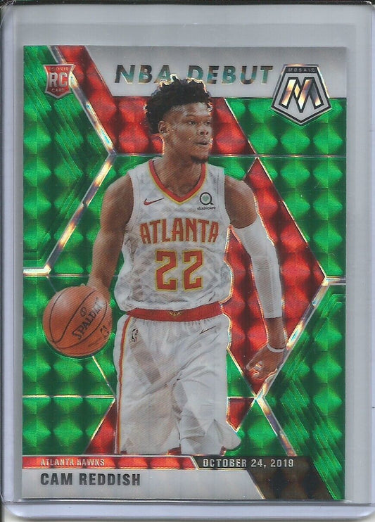 CAM REDDISH 2019-20 PANINI MOSAIC NBA DEBUT GREEN PRIZM ROOKIE RC HAWKS #271