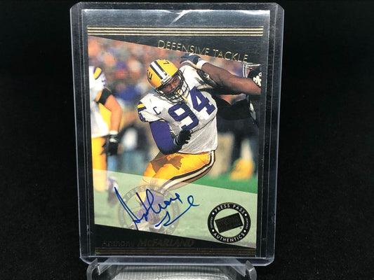 ANTHONY MCFARLAND 1999 PRESS PASS AUTHENTICS ON CARD AUTO RC