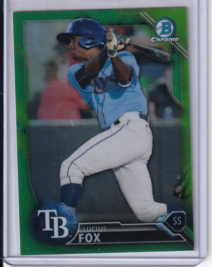 LUCIUS FOX 2016 BOWMAN CHROME PROSPECT GREEN REFRACTOR #D 81/99