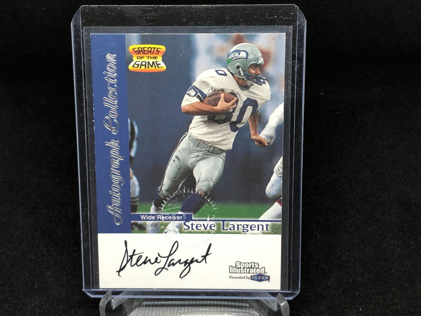 STEVE LARGENT 1999 FLEER SPORTS ILLUSTRATED ON CARD AUTO