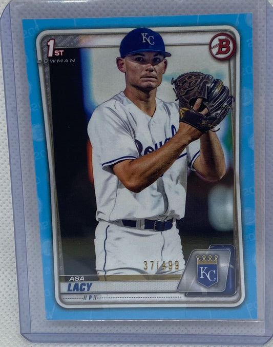 ASA LACY 2020 TOPPS 1ST BOWMAN PROSPECT SKY BLUE #D 37/499