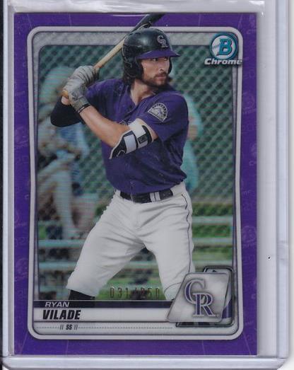 RYAN VILADE 2020 BOWMAN CHROME PURPLE REFRACTOR #D 031/250