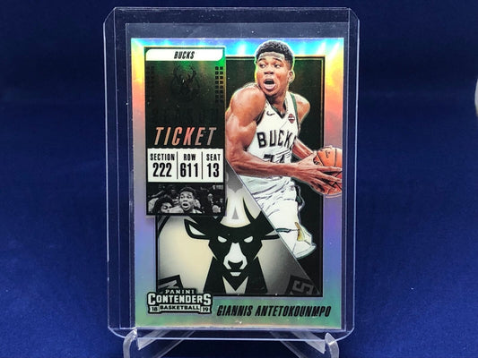 GIANNIS ANTETOKOUNMPO 2018-19 PANINI CONTENDERS PREMIUM SEASON TICKET PRIZM # 11