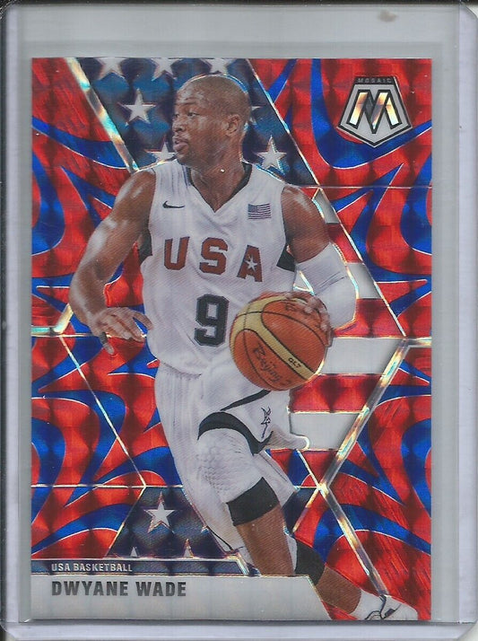 DWYANE WADE 2019-20 PANINI MOSAIC REACTIVE BLUE PRIZM USA #259