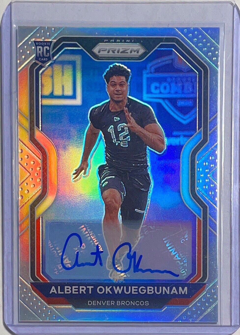 ALBERT OKWUEGBUNAM 2020 PANINI PRIZM AUTO SILVER PRIZM ROOKIE RC #316