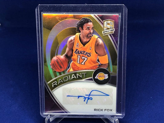 RICK FOX 2019-20 PANINI SPECTRA RADIANT GOLD PRIZM AUTO #D 7/10
