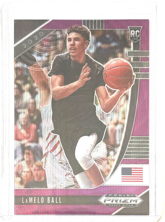 LAMELO BALL 2020-21 PANINI PRIZM DRAFT PICKS PURPLE WAVE PRIZM SP #3