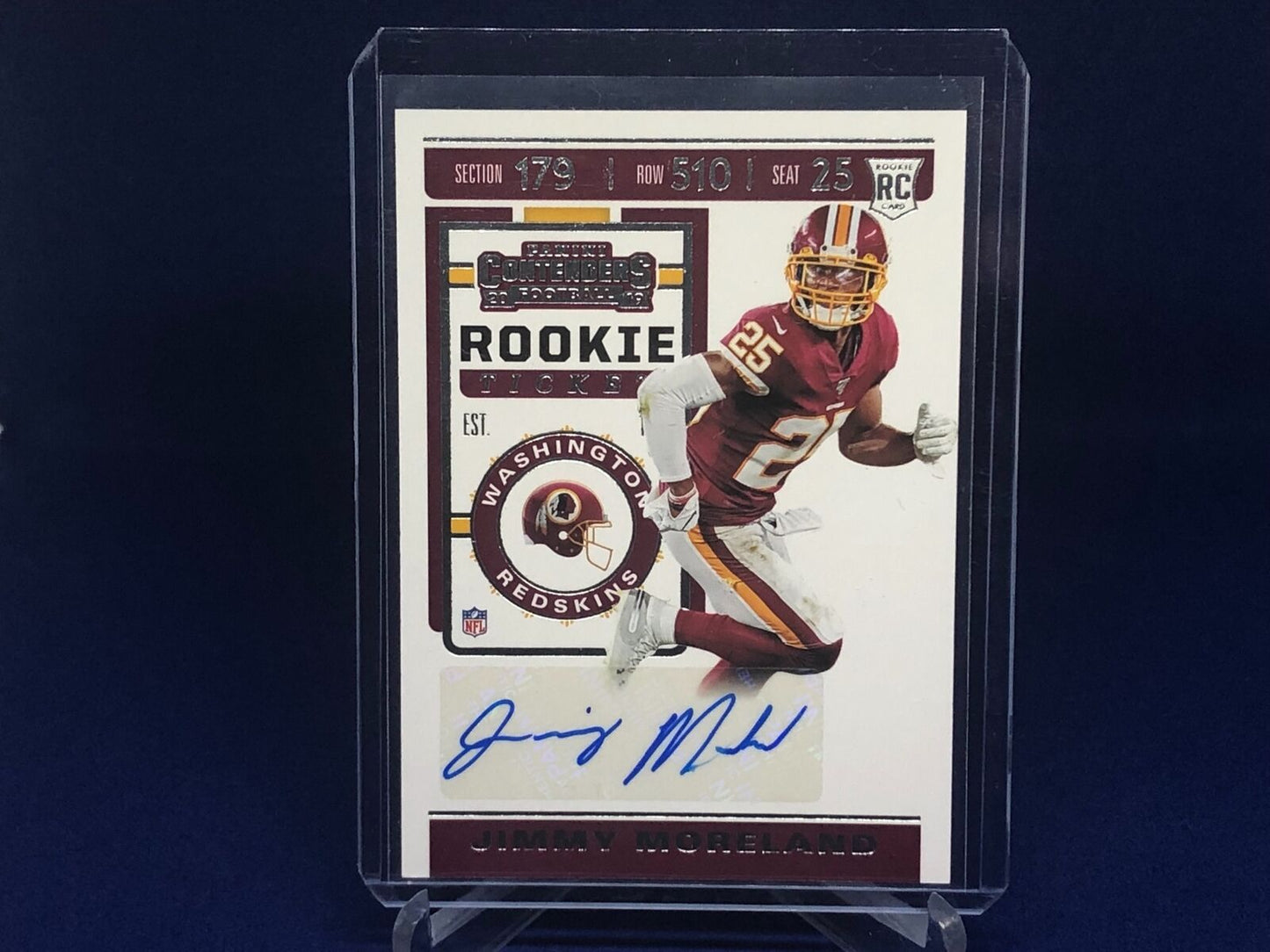 JIMMY MORELAND 2019 PANINI CONTENDERS ROOKIE TICKET AUTO RC # 289