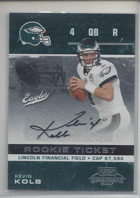 KEVIN KOLB 2007 PLAYOFF CONTENDERS ROOKIE TICKET TRUE RC AUTO #181