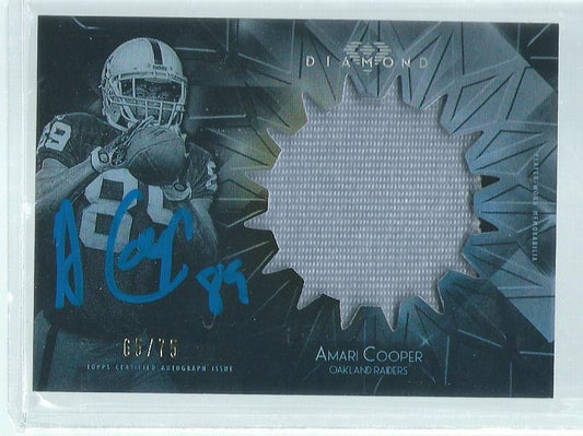 AMARI COOPER 2015 TOPPS DIAMOND RPA AUTO PATCH RC #D 65/75