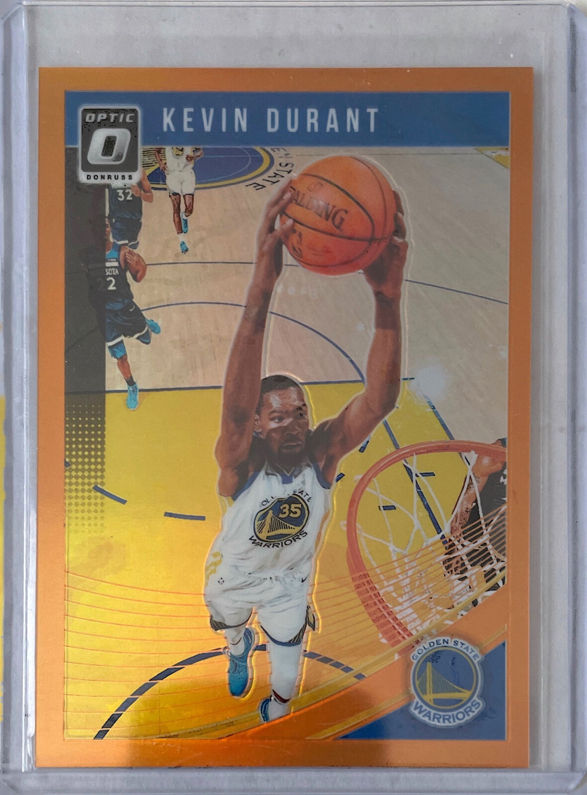 KEVIN DURANT 2018-19 PANINI DONRUSS OPTIC ORANGE HOLO PRIZM #D /199