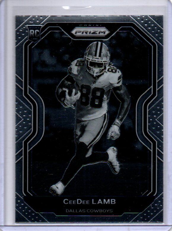 CEEDEE LAMB 2020 PANINI PRIZM NEGATIVE PHOTO VARIATION BLACK WHITE SP RC #334