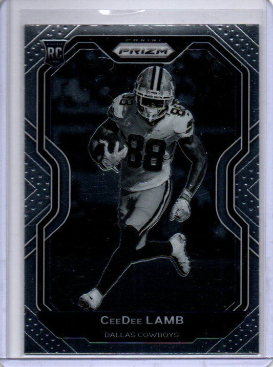 CEEDEE LAMB 2020 PANINI PRIZM NEGATIVE PHOTO VARIATION BLACK WHITE SP RC #334