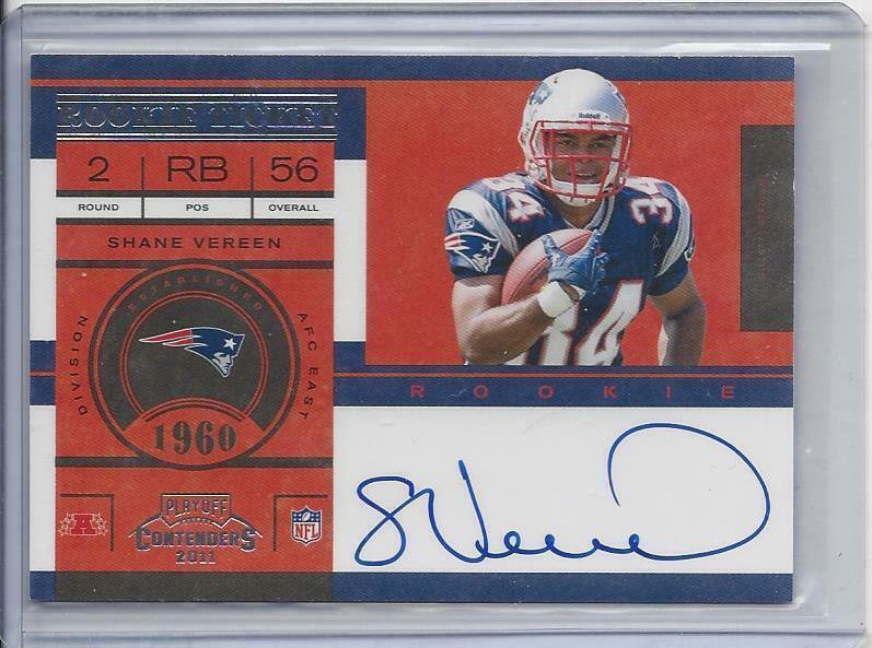 SHANE VEREEN 2011 PLAYOFF CONTENDERS ROOKIE TICKET TRUE RC AUTO #217