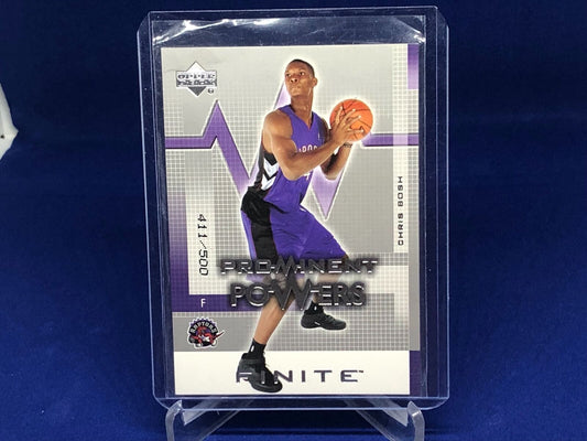 CHRIS BOSH 2003-04 UPPER DECK PROMINENT POWERS FINITE RC #D 411/500