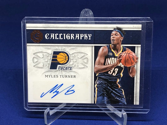 MYLES TURNER 2016-17 PANINI EXCALIBUR CALLIGRAPHY AUTO #D 13/149