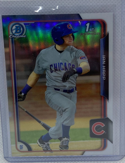 IAN HAPP 2015 TOPPS 1ST BOWMAN PROSPECT CHROME REFRACTOR #28