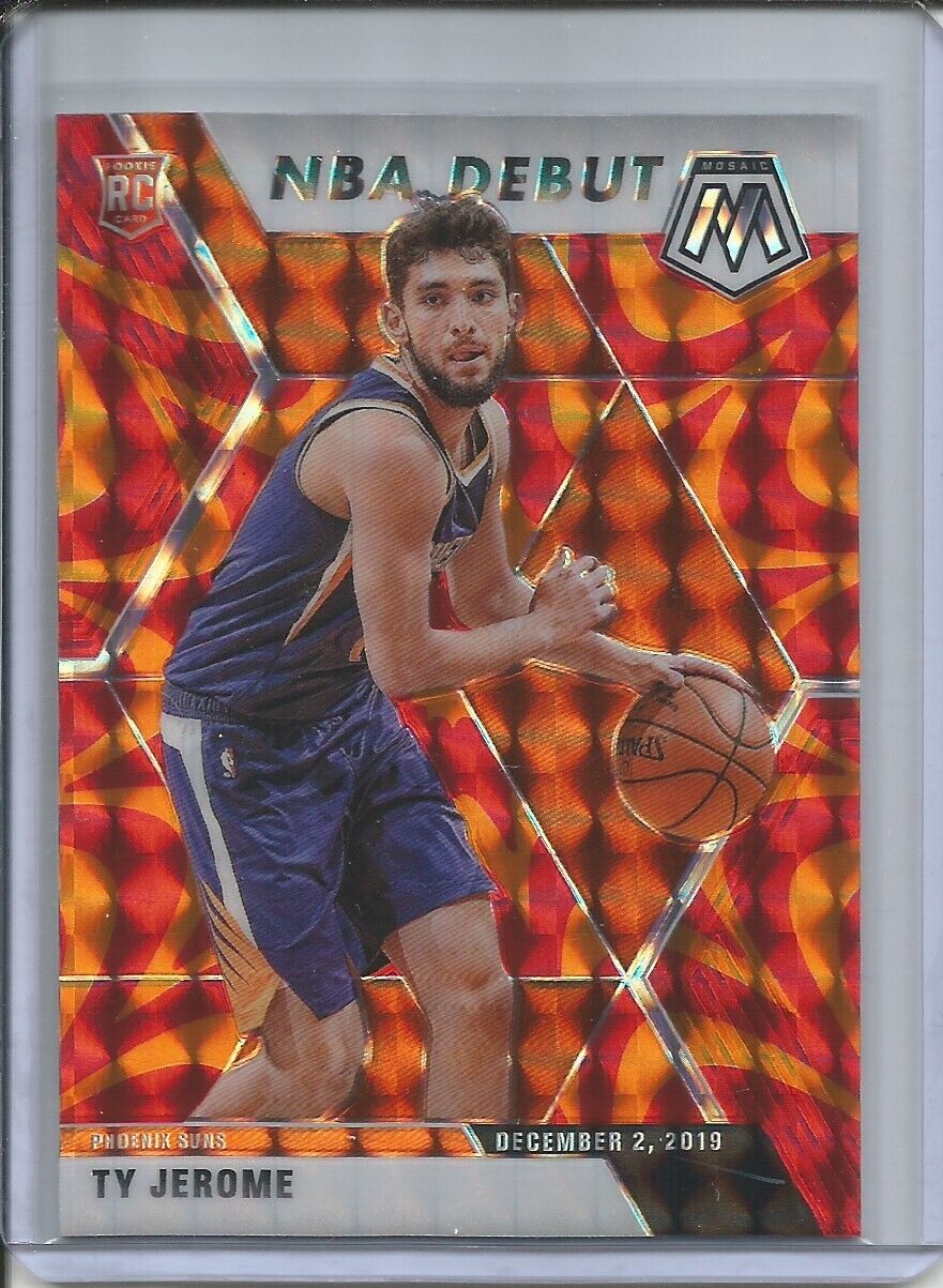 TY JEROME 2019-20 PANINI MOSAIC NBA DEBUT REACTIVE ORANGE PRIZM #273