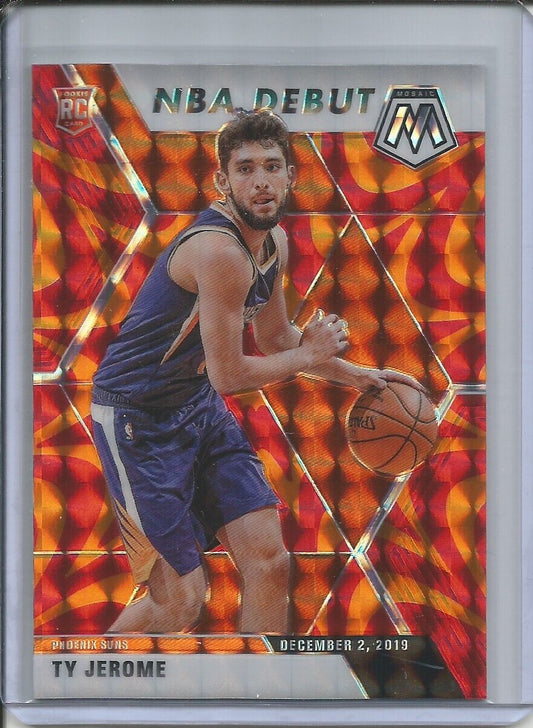 TY JEROME 2019-20 PANINI MOSAIC NBA DEBUT REACTIVE ORANGE PRIZM #273