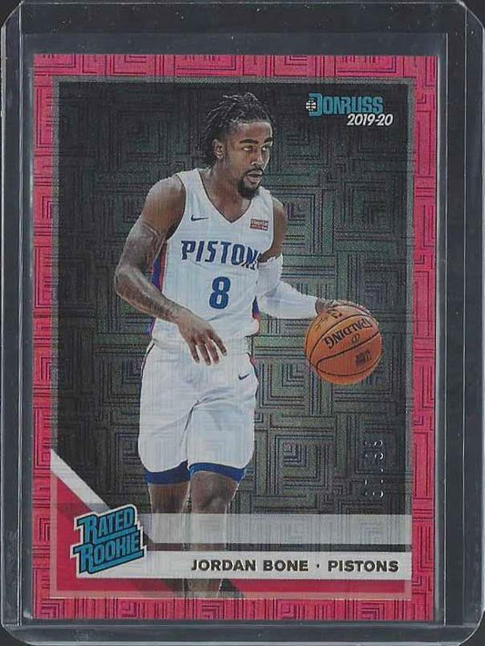JORDAN BONE 2019-20 DONRUSS INFINITE PRESS PROOF RED RATED ROOKIE RC #D 87/99