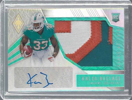 KALEN BALLAGE 2018 PHOENIX AQUA RPA JUMBO 3 COLOR PATCH AUTO RC #D 2/25