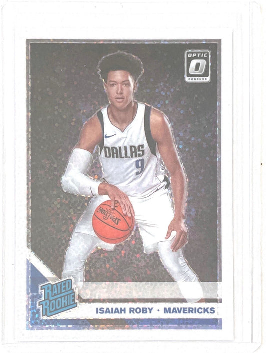 ISAIAH ROBY 2019-20 PANIN DONRUSS OPTIC RATED ROOKIE WHITE SPARKLE PRIZM SP #191