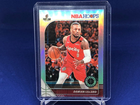 DAMIAN LILLARD 2019-20 PANINI HOOPS PREMIUM STOCK SILVER PRIZM # 157