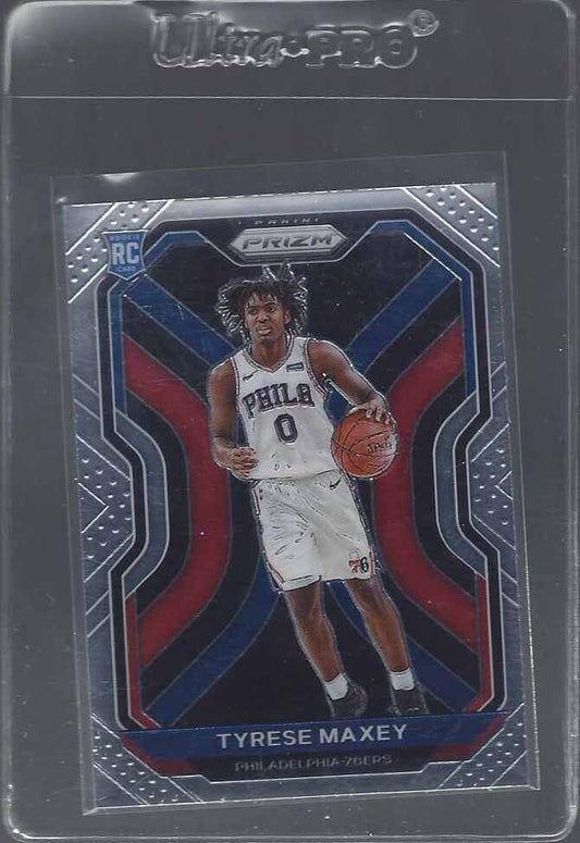 TYRESE MAXEY 2020-21 PANINI PRIZM 76ERS SIXERS TRUE ROOKIE RC #256
