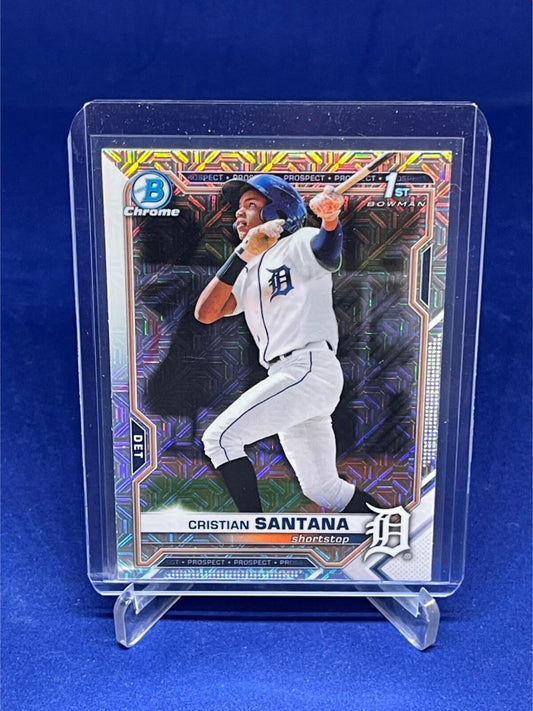 CRISTIAN SANTANA 2021 TOPPS BOWMAN CHROME 1ST BOWMAN MEGA BOX REFRACTOR # 186