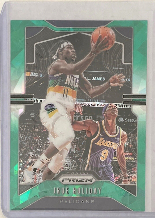 JRUE HOLIDAY 2019-20 PANINI PRIZM GREEN CRACKED ICE PRIZM #170