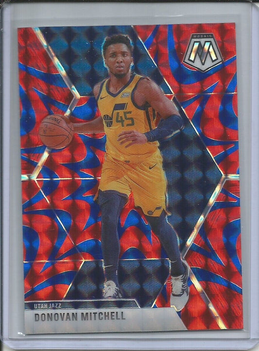 DONOVAN MITCHELL 2019-20 PANINI MOSAIC REACTIVE BLUE PRIZM #13