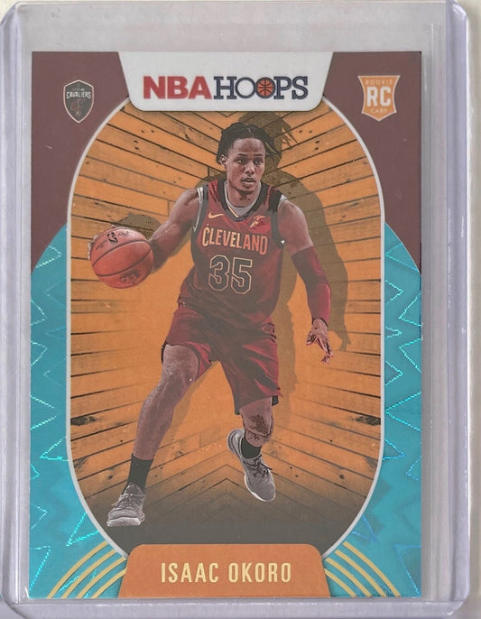 ISAAC OKORO 2020-21 PANINI HOOPS TEAL EXPLOSION ROOKIE RC #244