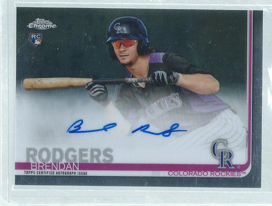 BRENDAN RODGERS 2019 TOPPS CHROME ON CARD AUTO ROOKIE RC