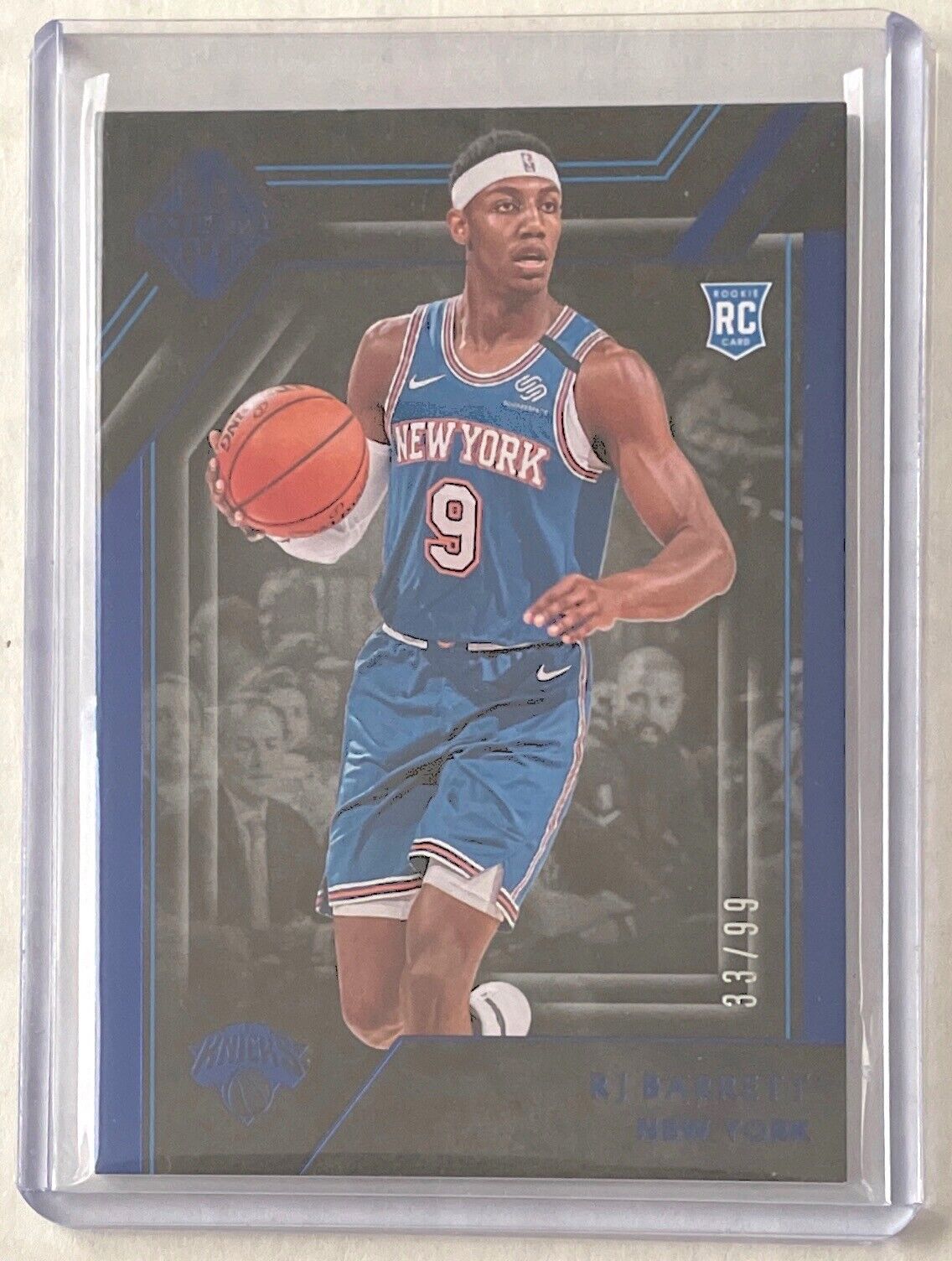 RJ BARRETT 2019-20 PANINI CHRONICLES MAJESTIC BLUE ROOKIE RC #D 33/99