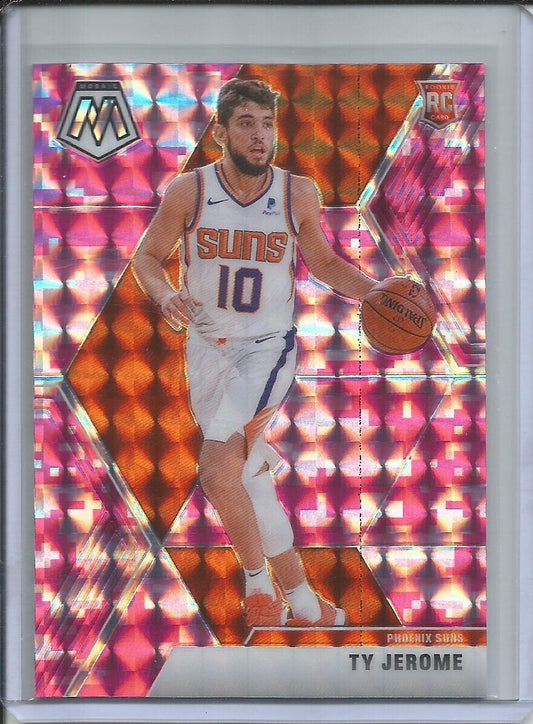 TY JEROME 2019-20 PANINI MOSAIC CAMO PINK PRIZM ROOKIE RC SUNS #237