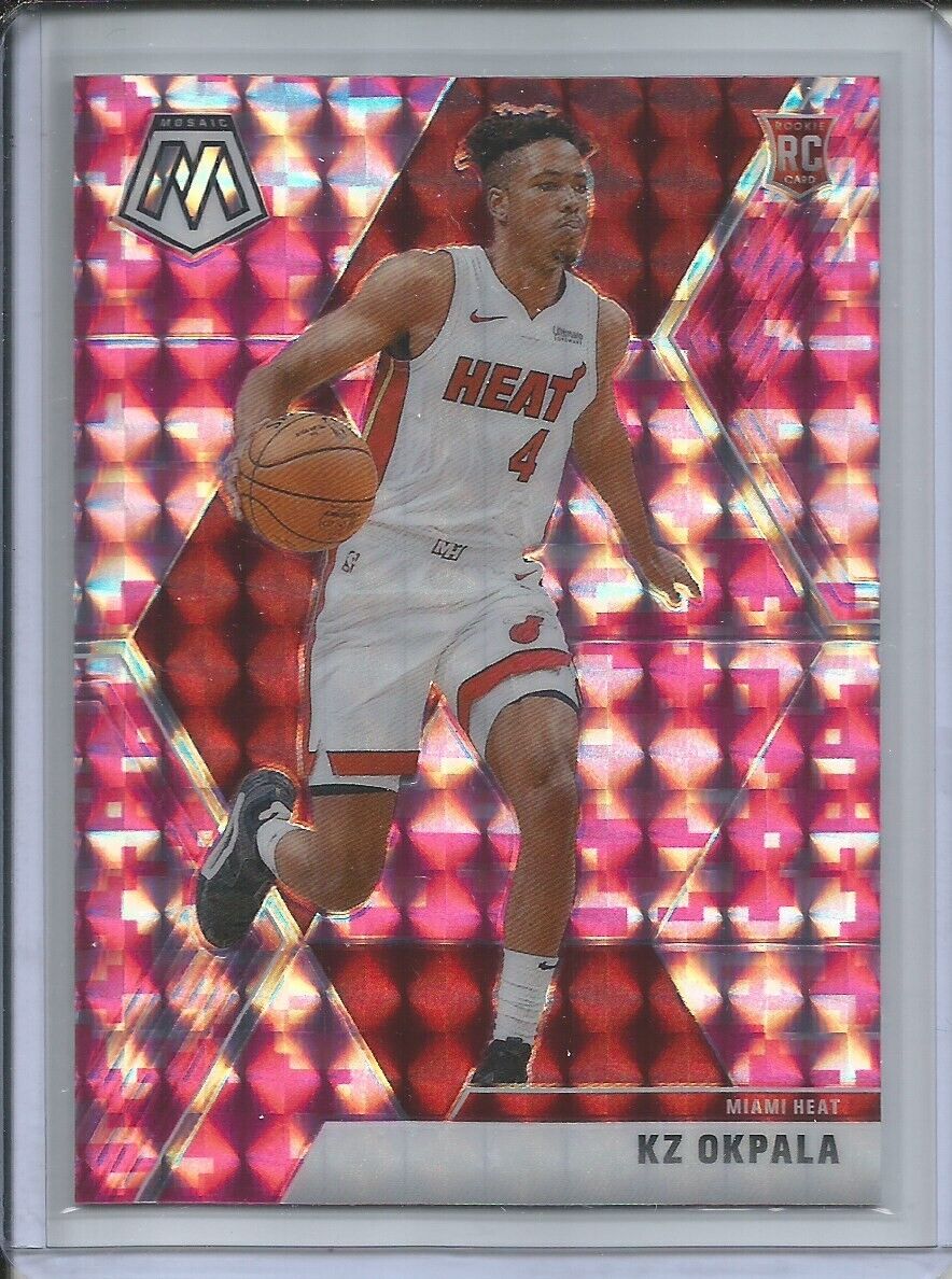 KZ OKPALA 2019-20 PANINI MOSAIC CAMO PINK PRIZM ROOKIE RC HEAT #210