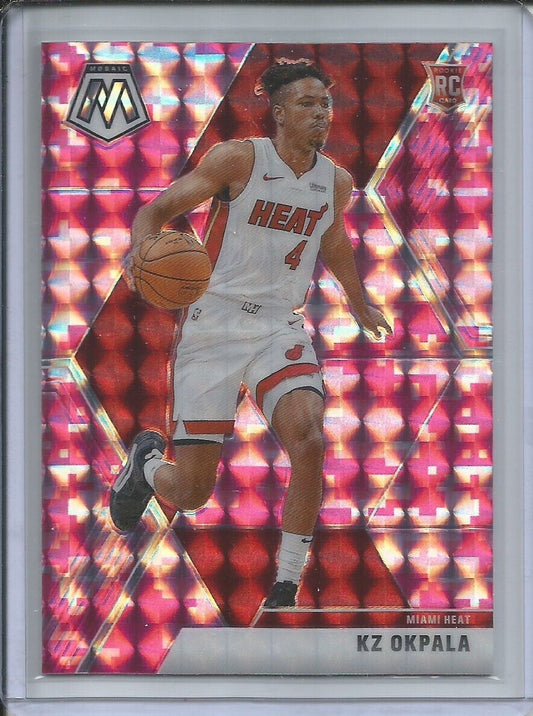 KZ OKPALA 2019-20 PANINI MOSAIC CAMO PINK PRIZM ROOKIE RC HEAT #210