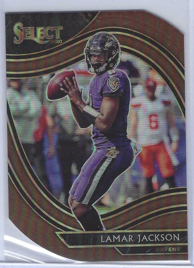 LAMAR JACKSON 2020 SELECT FIELD LEVEL BRONZE PRIZM DIE CUT #D /355