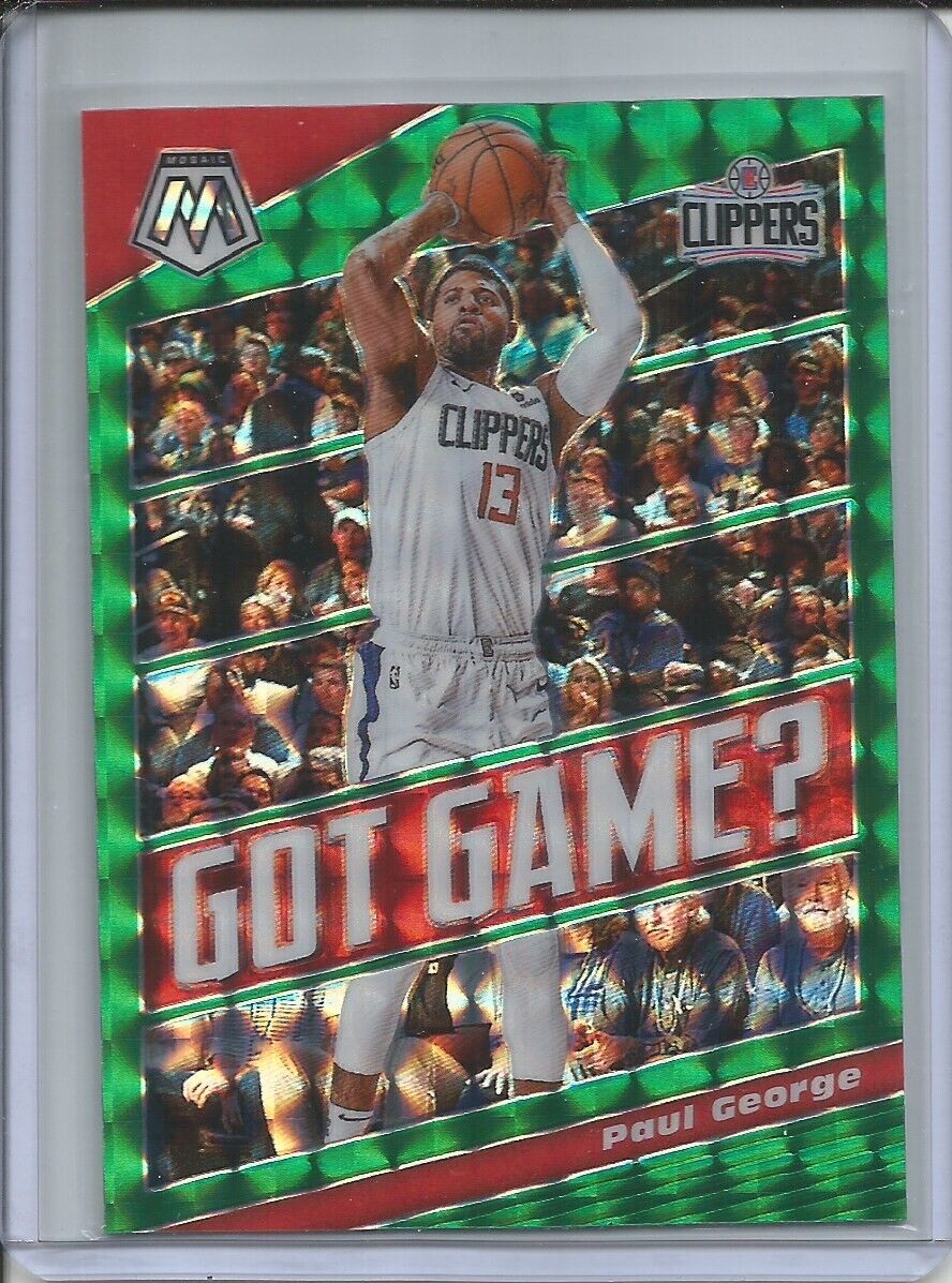 PAUL GEORGE 2019-20 PANINI MOSAIC GOT GAME GREEN PRIZM #3