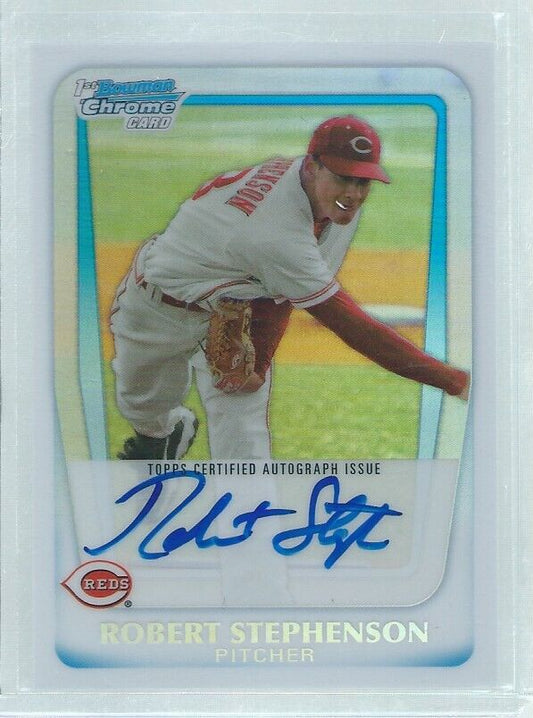 ROBERT STEPHENSON 2011 BOWMAN 1ST ON CARD AUTO PROSPECT REFRACTOR #D 339/500