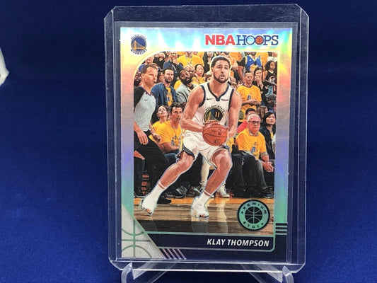 KLAY THOMPSON 2019-20 PANINI HOOPS PREMIUM STOCK SILVER PRIZM # 60