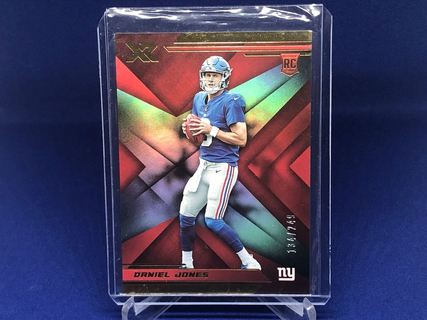 DANIEL JONES 2019 PANINI XR RED RC ROOKIE #D 134/249